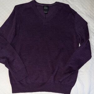 Jos. A. Bank Men's Deep Purple V-Neck Sweater